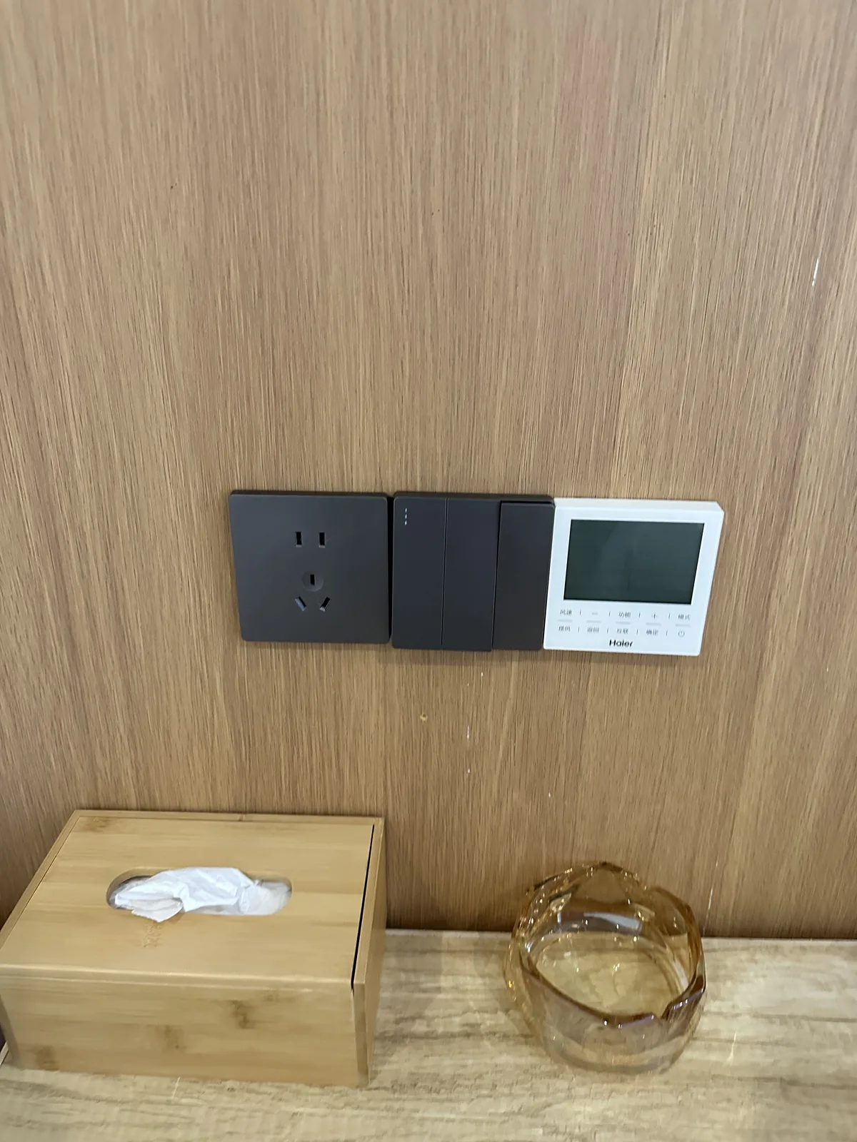 Wall sockets in the guest room, which ran at 110V rather than China's standard 220V